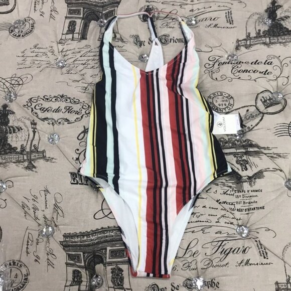 Volcom Earn Ur Stripes Racerback 1Piece Swimsuit - Picture 3 of 5